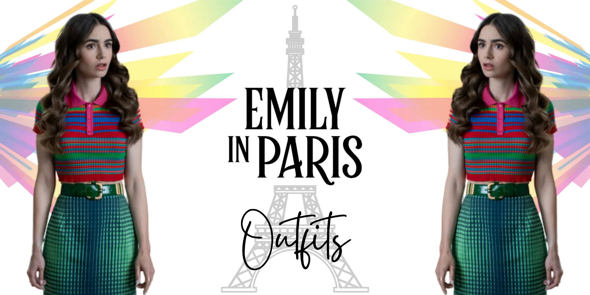 Emily in Paris: Season 2 Episode 9 Emily's Black & White Button Down Dress