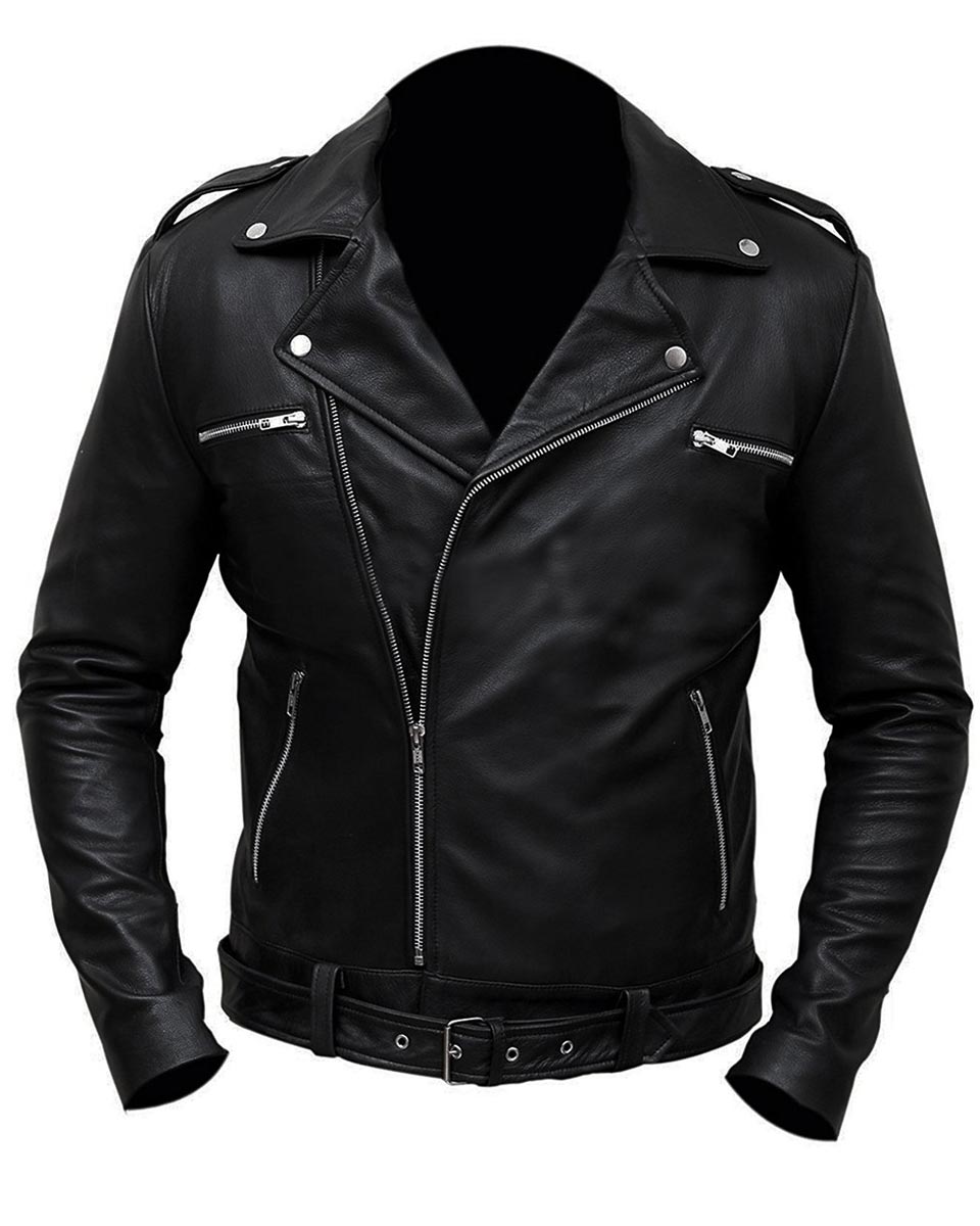 Negan The Walking Dead Black Leather Jacket - William Jacket