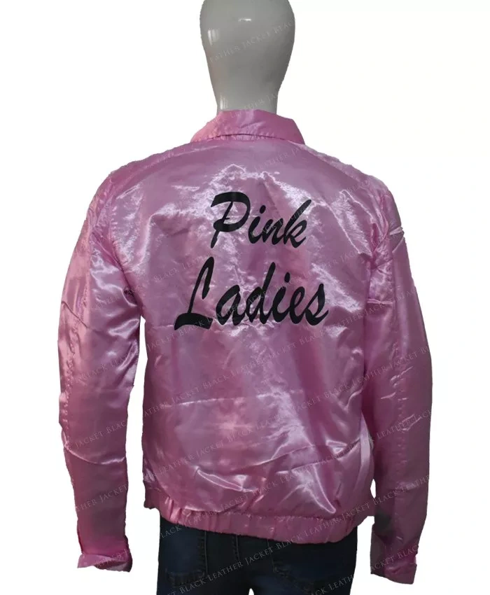 PINK LADIES Grease Movie Satin Jacket Sandy Rizzo Costume Women's Size M