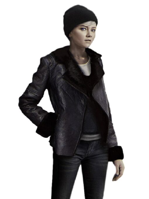 Kara Detroit Become Human Black Shearling Leather Jacket