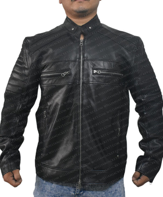 Black Johnson Mens Black Genuine Leather Jacket | William Jacket