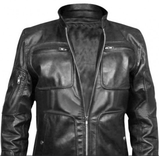 TV Series Star Trek Cafe Racer Captain Kirk Black Leather Jacket