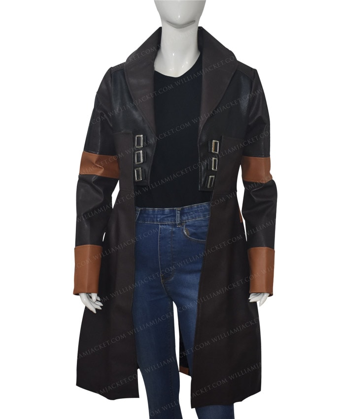 Adele Brown Leather Coat - Easy On Me Trench Coat - Movie Jackets