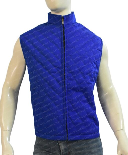 Kevin Costner Yellowstone John Dutton Quilted Blue Vest main