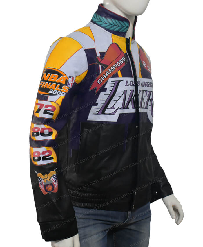 L.A. Lakers NBA Champs 2000 Men leather jacket Size XL Jeff Hamilton  limited ed