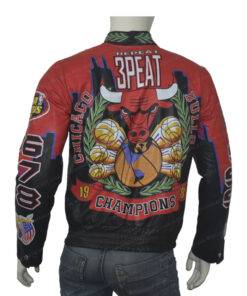REPEAT 3PEAT CHICAGO BULLS COSTUMIZE VINTAGE JACKET, Men's Fashion, Coats,  Jackets and Outerwear on Carousell