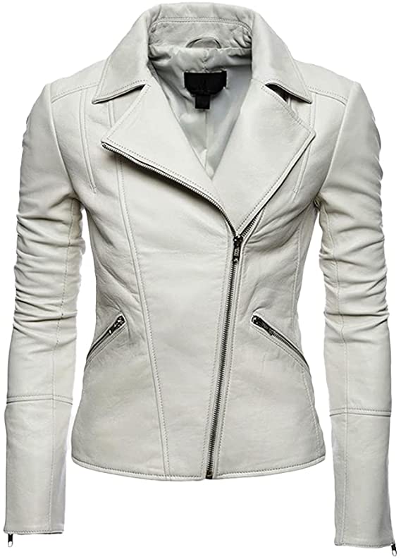 Ladies Real Sheep Leather Jacket High Waist Lambskin Outfit 2021