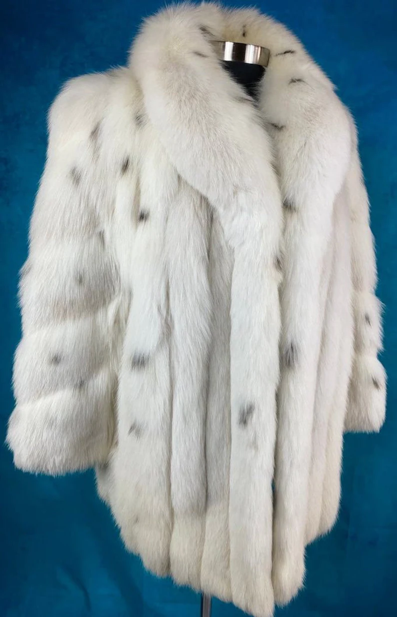 Women's Fox Fur White Coat Winter Special Sale