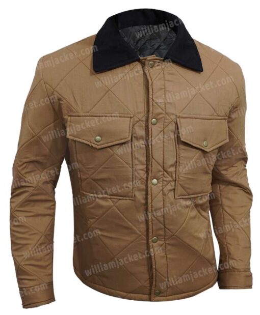 Yellowstone John Dutton Quilted Jacket Front