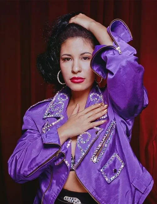 Selena Quintanilla Sequin Design Jacket - 90s Singer | William Jacket