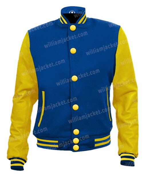 Blue and Yellow Varsity Jacket - William Jacket