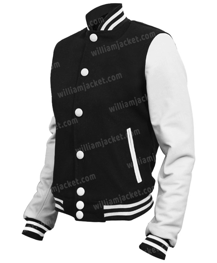 Authentics College Style Jacket Black / White - S