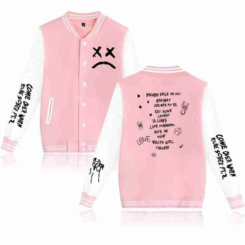 Vandy The Pink Baseball Jacket Brand Flocking Patchwork Varsity