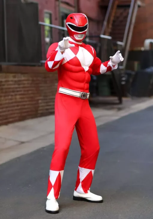 Red White Mighty Morphin Power Rangers Costume