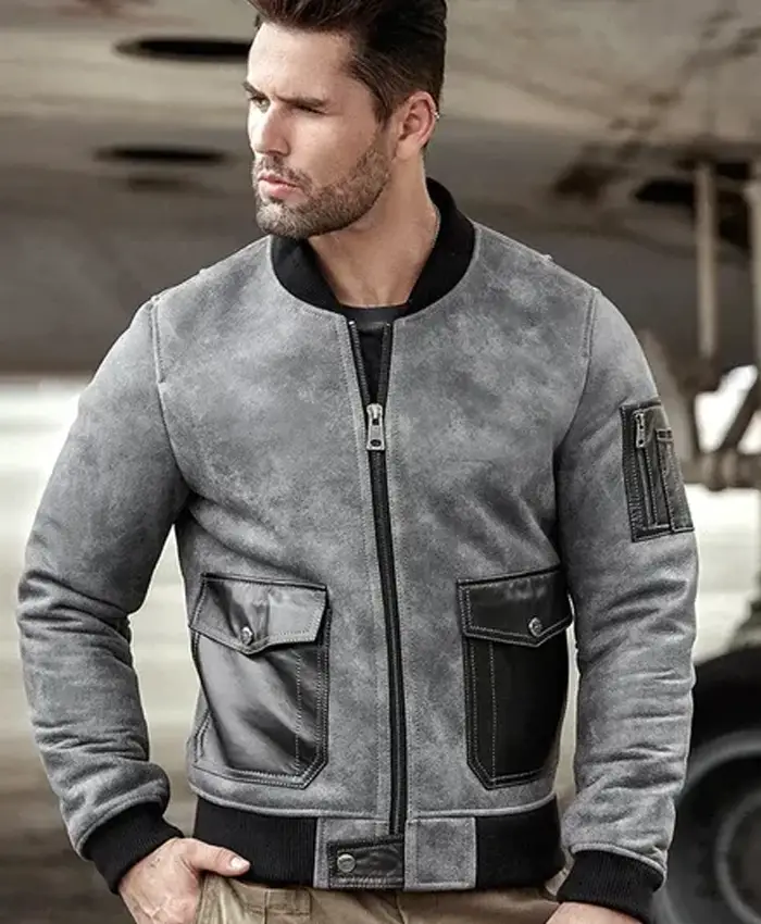 Mister B Leather Motor Jacket with Back Padding