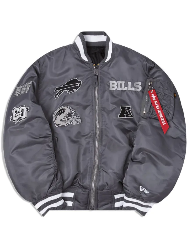 Bernie Buffalo Bills Bomber Jacket Jacket William With Patches 