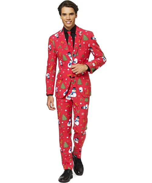 Red Snowman Christmas Suit - For Men