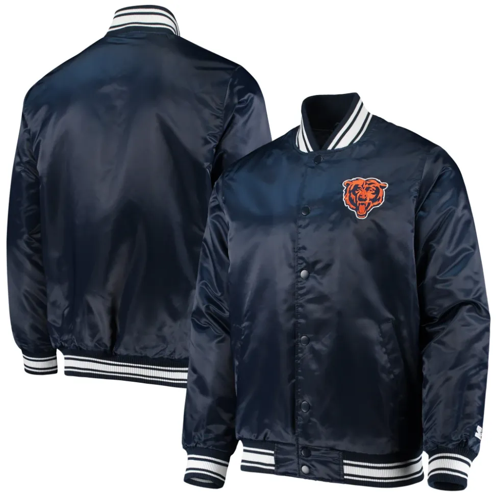 Shop NFL Chicago Bears Satin Varsity Jacket - William Jacket