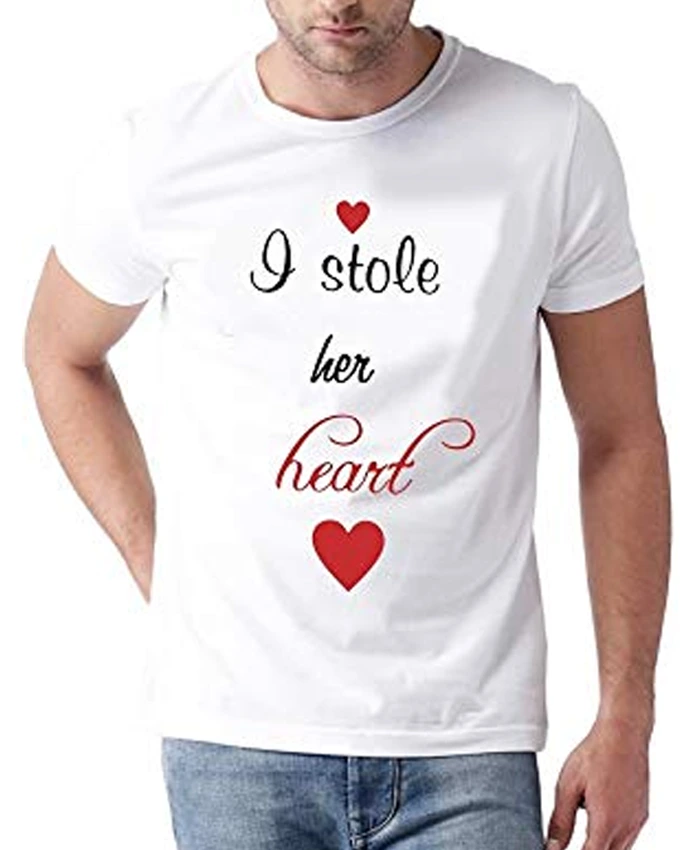 I Stole Her Heart so I'm Stealing His Last Name Couple Shirt