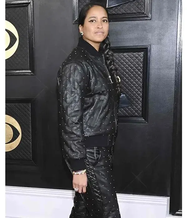 Grammys 2023 Helen Lasichanh Leather Jacket