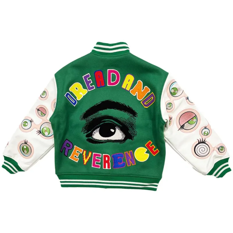 Buy Michael Takashi Murakami Green Varsity Jacket