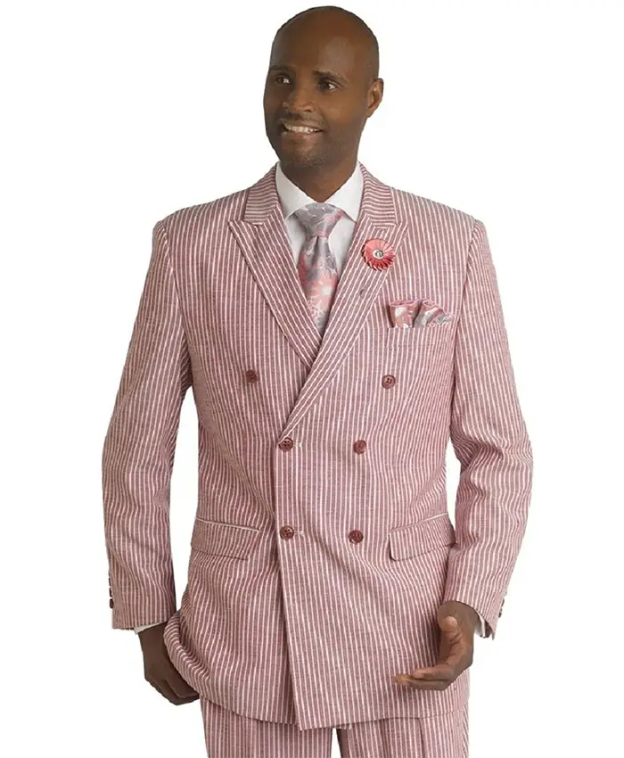 Women Bespoke Designer Pink Cotton 3 Piece Suit Single Breasted