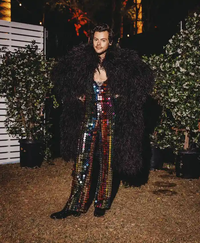 Harry Styles in the Shearling Coat