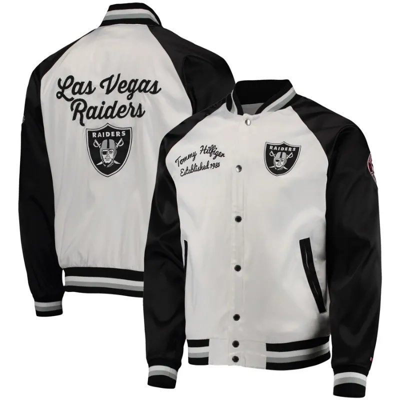 William Jacket Aaron Las Vegas Raiders Satin Varsity Jacket