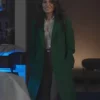 Sex Life S02 Sarah Shahi Green Coat