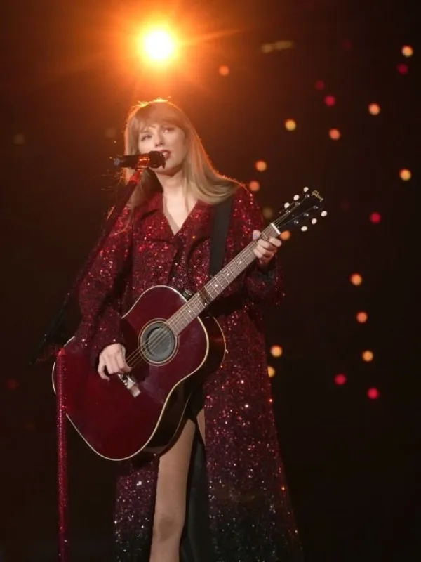 Swift Tour Trench Coat 2023 Red The Taylor Eras Sequin