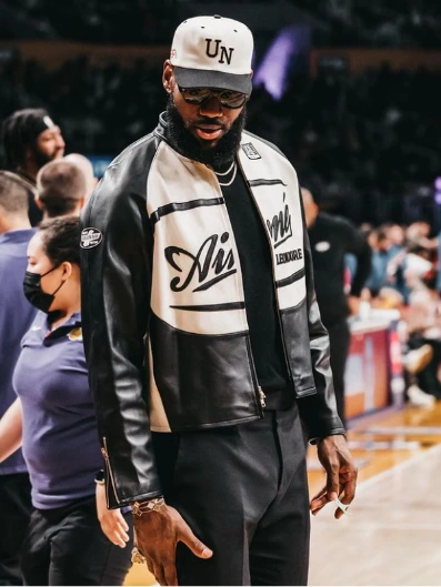 NBA LeBron James Aimé Leon Dore Leather Jacket