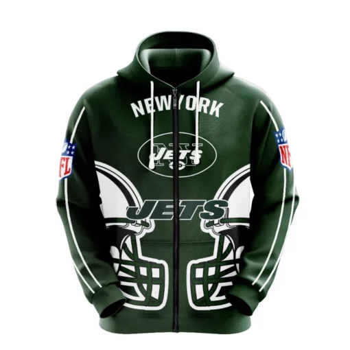 New York Jets Zip-Up Green Hoodie