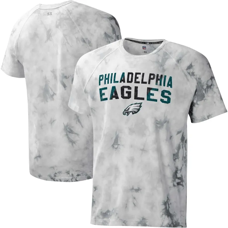 Girlie Girl Liquid Blue Philadelphia Eagles Vertical Tie Dye NFL Football Unisex T-Shirt Medium / Multi