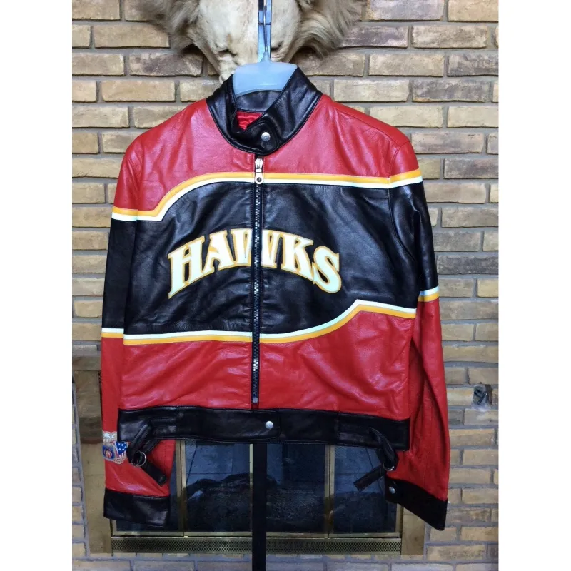 Mikel Fay Atlanta Hawks Full-Zip Leather Jacket - William Jacket