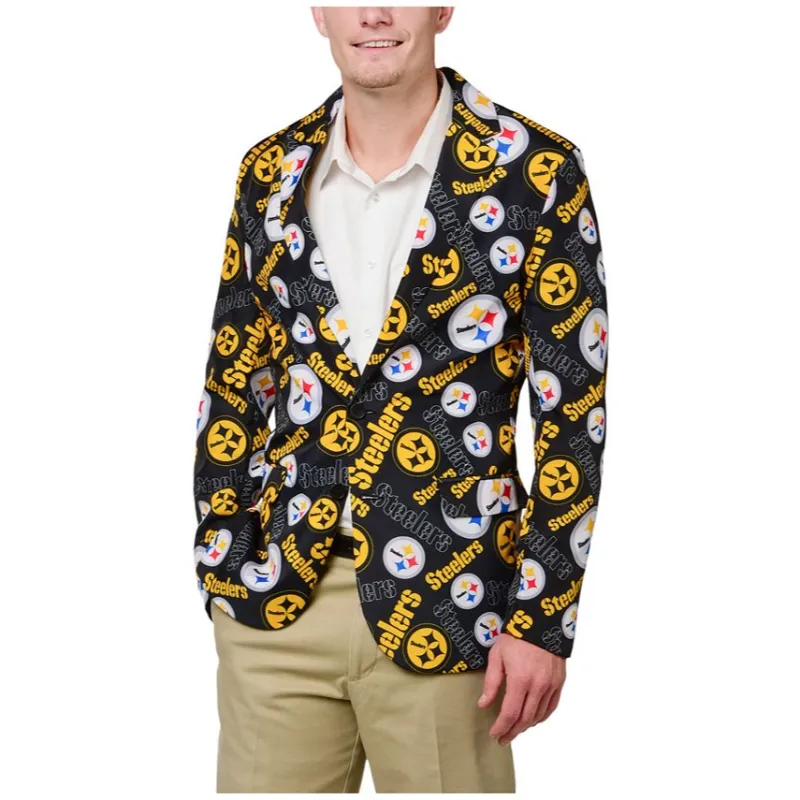 Pittsburgh Steelers Womens Varsity Jacket Dress Basic Button