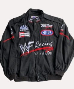 WWF Racing Black Bomber Jacket