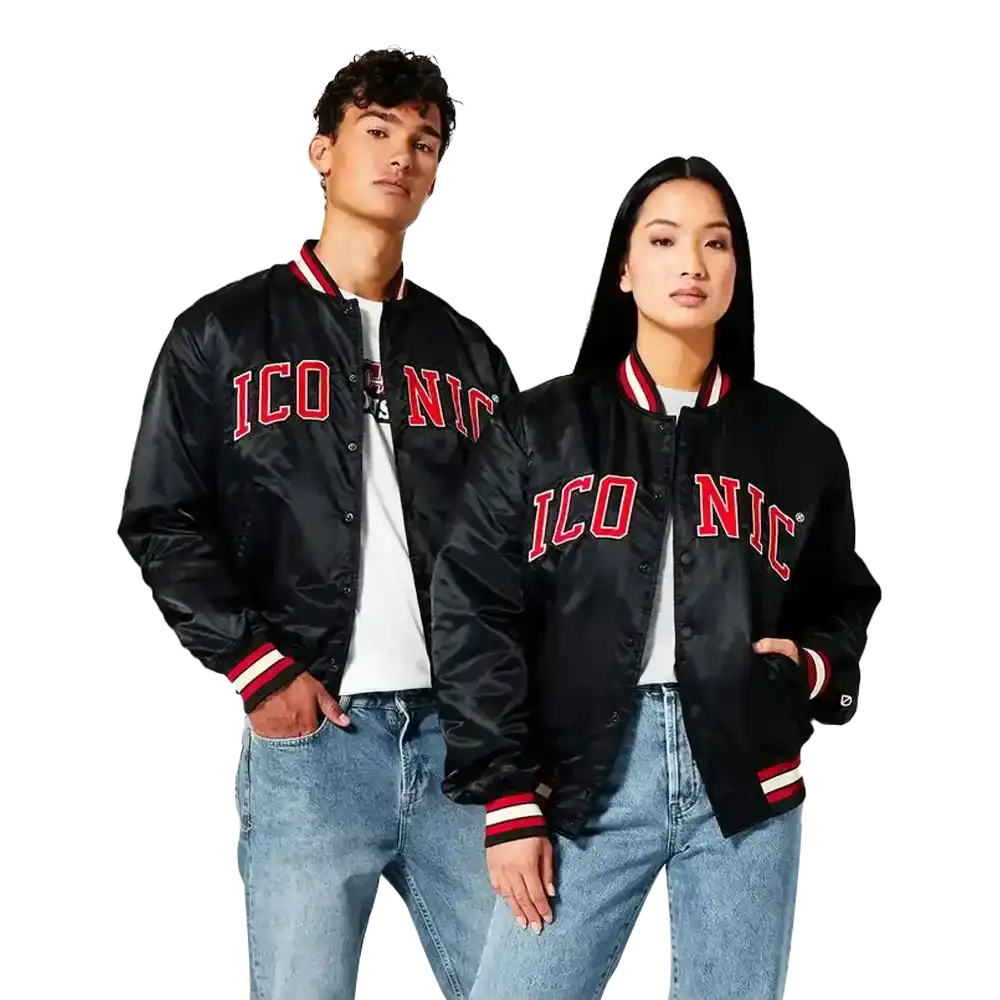 Hooded Varsity Jacket Mens  Red and Black Letterman Jacket In Canada