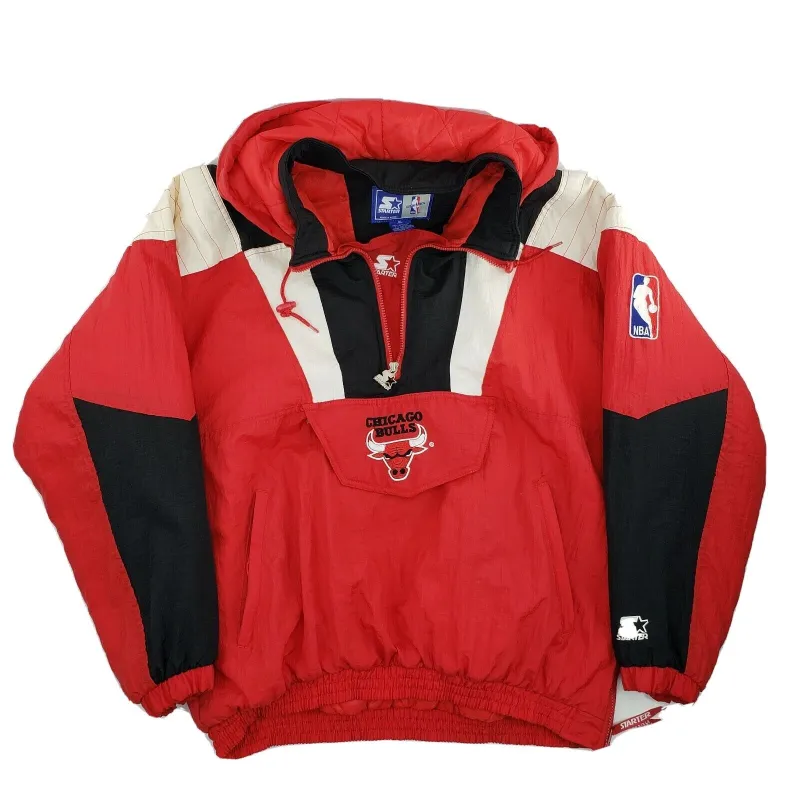 Vintage 90's Chicago Bulls Starter Jacket, Men's Fashion, Coats
