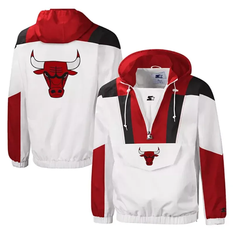 White Chicago Bulls Jacket - William Jacket