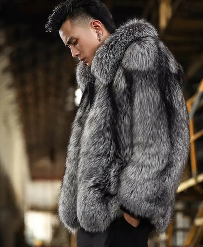 Grey Mink Fur Coat 