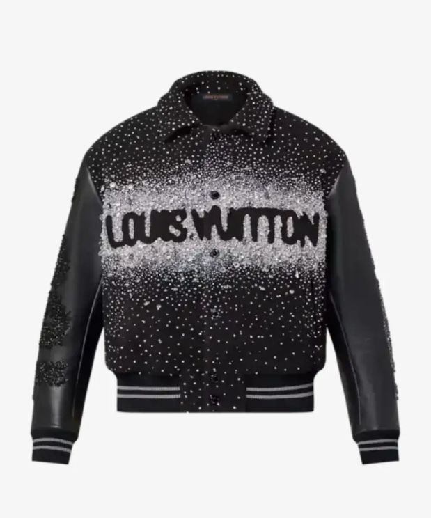 HOT Louis Vuitton Full Grey Color Luxury Brand Bomber Jacket Limited Edition