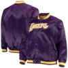 Lula Mohr Los Angeles Lakers Full-Snap Satin Jacket