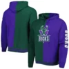 Milwaukee Bucks Green and Purple Fleece Hoodie