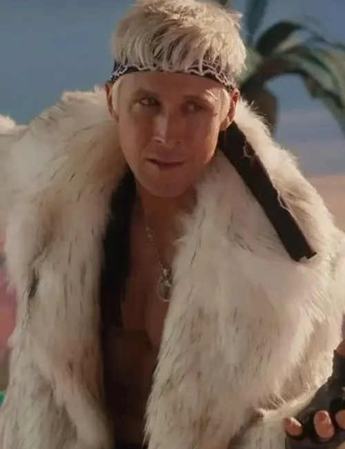Ken White Fur Coat  Barbie Movie Ryan Gosling Fur Coat