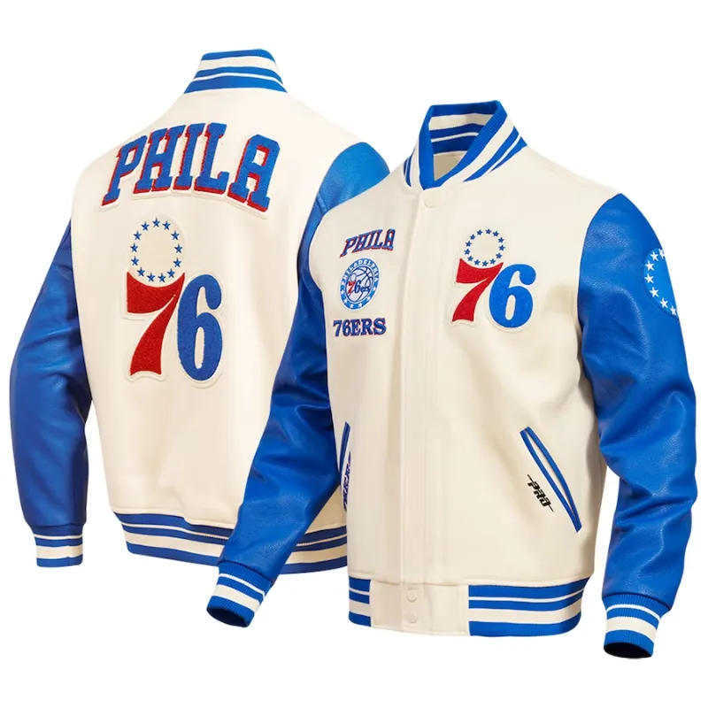 Ledner Philadelphia 76ers Retro Bomber Jacket - William Jacket