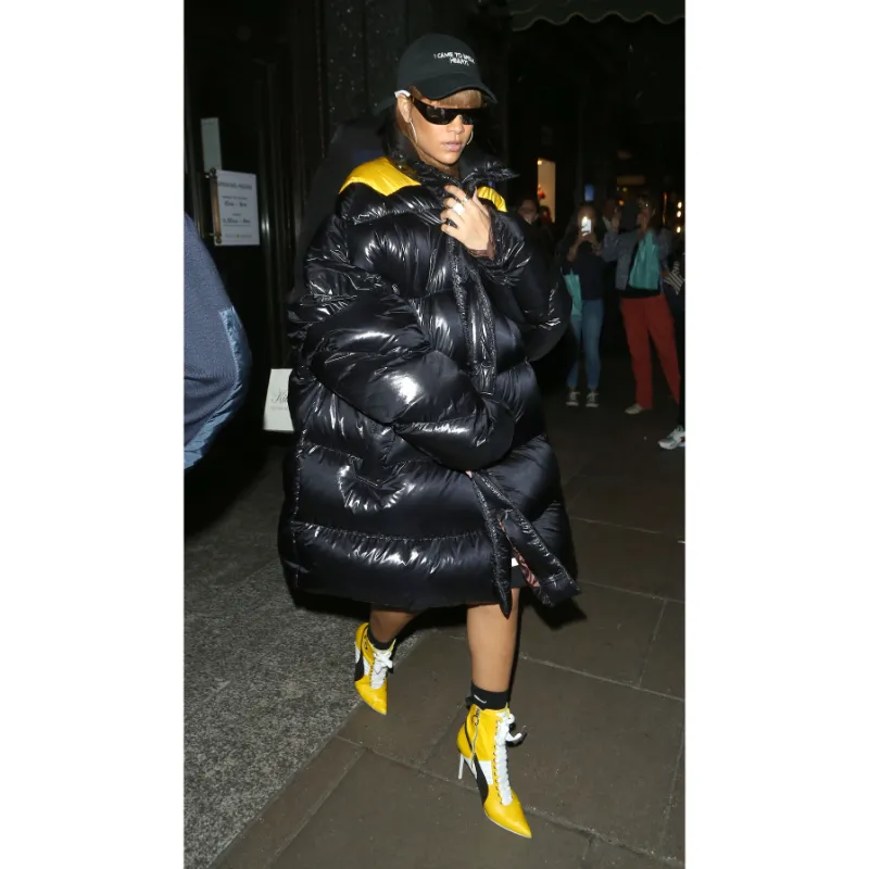 Rihanna: Oversized Varsity Jacket Outfit