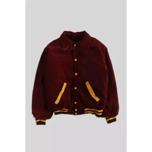 Burgundy Vintage Varsity Jacket