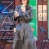 Emily Ratajkowski NYC Street 2023 Brown Leather Coat