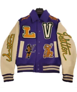 Louis Vuitton Louis Vuitton Purple Varsity Jacket Blouson