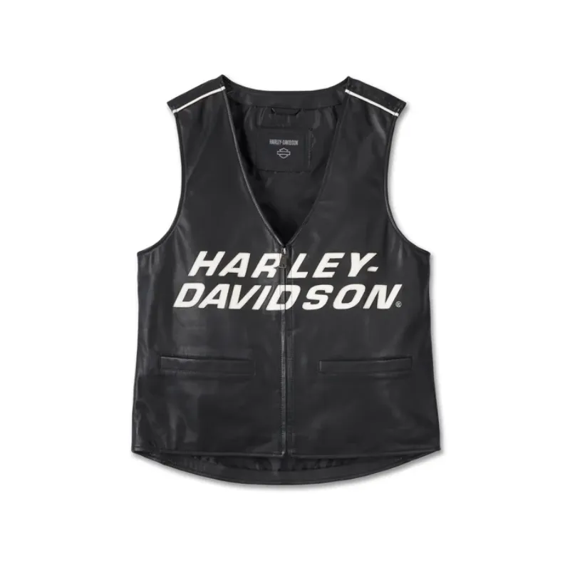 Men Harley Davidson Leather Vest - William Jacket
